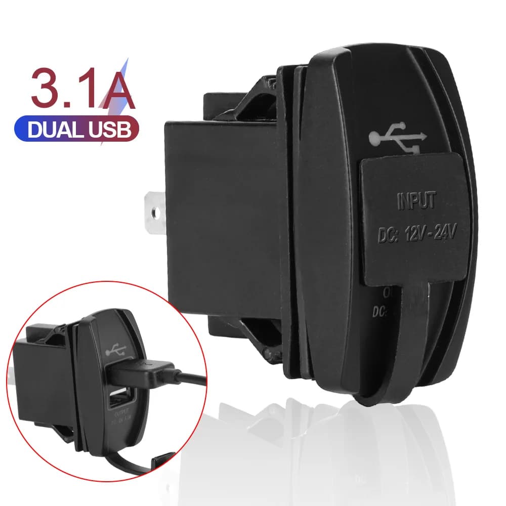 Caricabatterie USB per auto 12V 24V adattatore per presa Splitter a LED rapido accessori per rimorchio per camion per barche fuoristrada 4x4 caravan moto