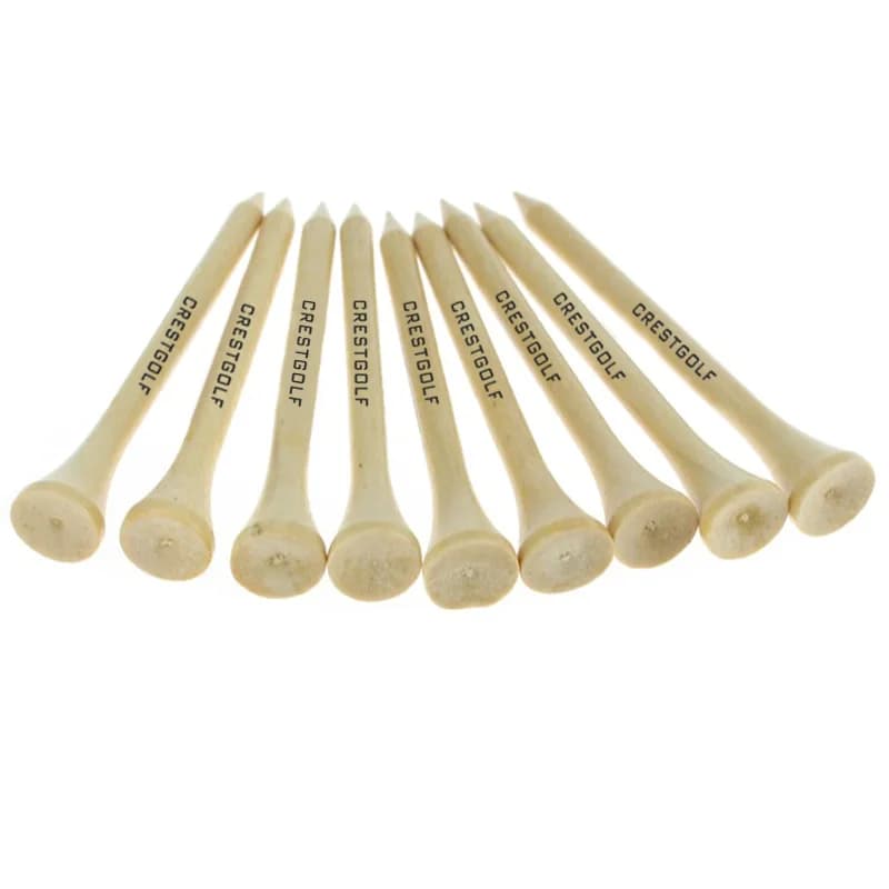 Crestgolf OEM Ingrosso Personalizzato con Logo Stampato Accetta Logo Personalizzato su Tee da Golf in Legno 83mm, 70mm, 54mm 6 Colori Disponibili 1000pz/lotto