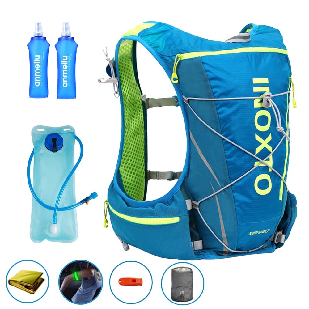 Zaino per gilet idrico da corsa Uomo Donna Zaini per sport all'aria aperta Trail Marathon Jogging Zaino da escursionismo con fiaschetta per sacca d'acqua