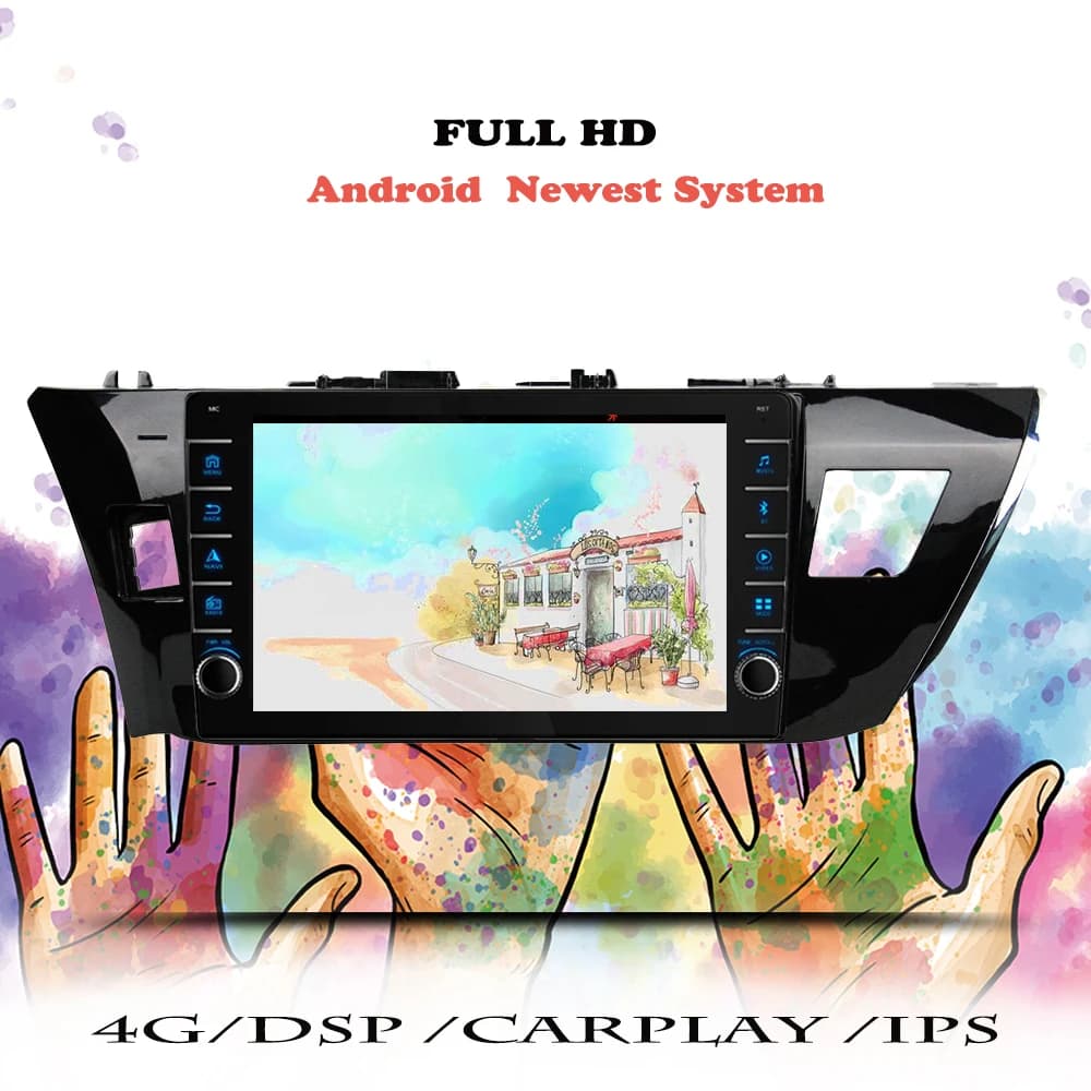 Android 14 Autoradio Lettore Multimediale Per Toyota Corolla 2012 2013 2014 2015 2016 2 Din DVD Cassetta Monitor di Navigazione GPS