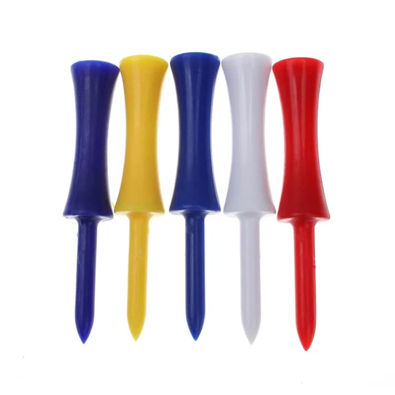 Crestgolf Tee da Golf in Plastica Durevole da 70mm, Tee Colorati a Forma di Castello, Tee da Golf Limitati con Controllo dell'Altezza, Confezione da 50