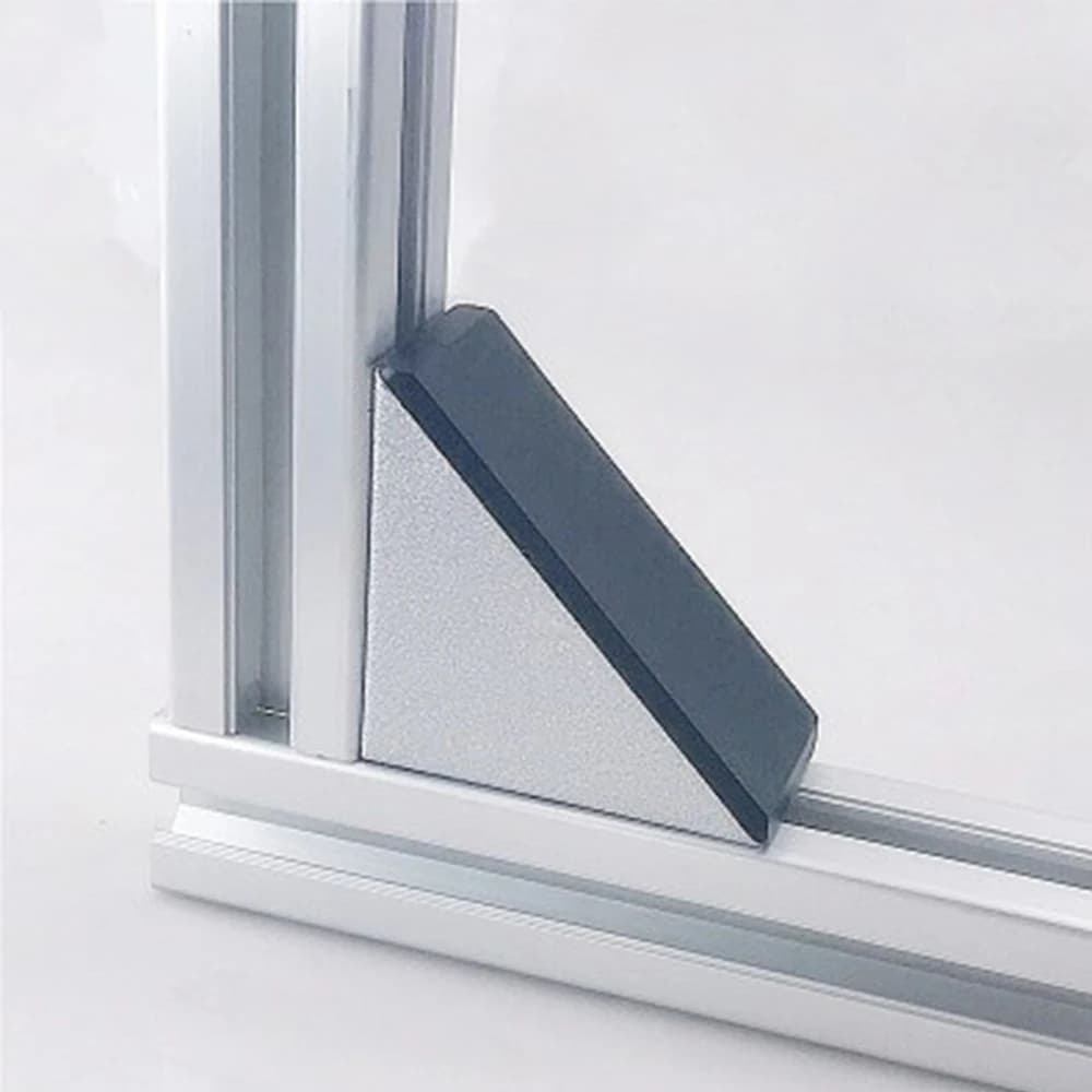 10 pz 2020 3030 4040 staffa angolare raccordo connettore in alluminio ad angolo nero con tappo per profilo in alluminio industriale