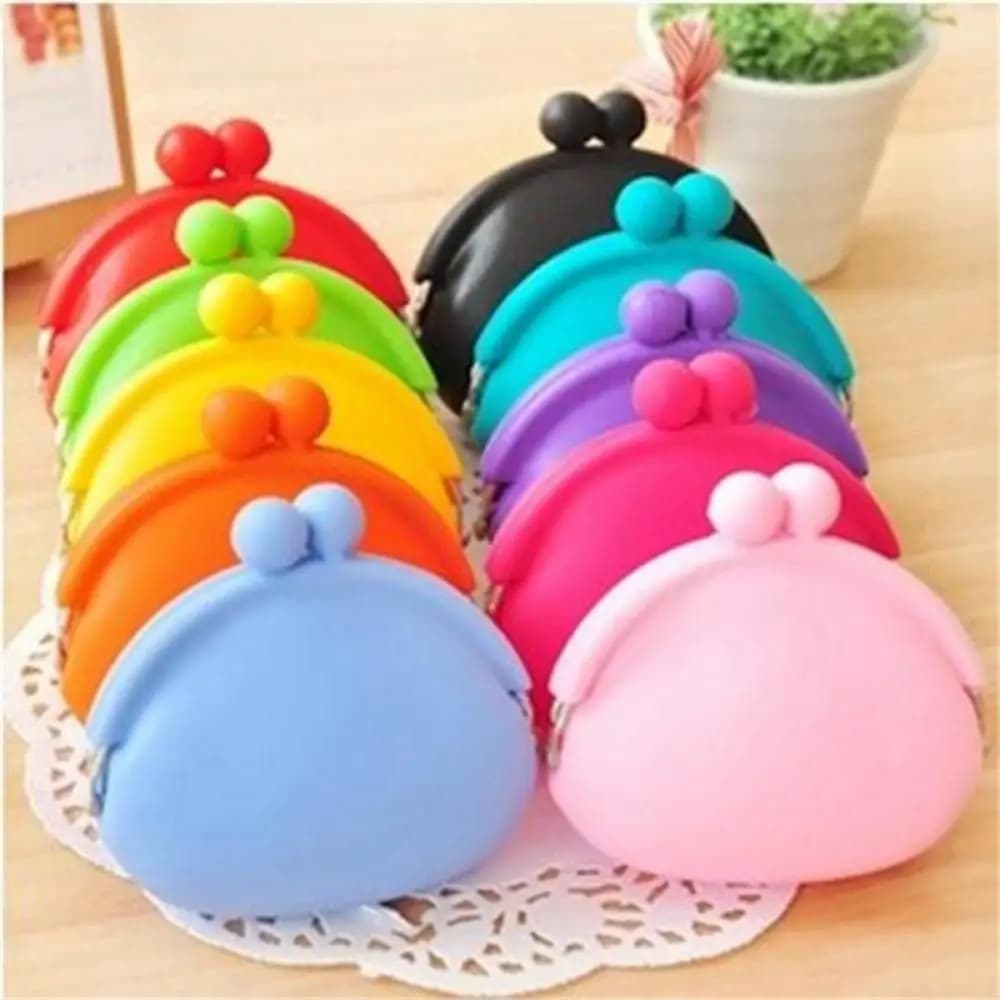 1 pz simpatico cartone animato Silicone rotondo portamonete portafoglio carta chiave di gomma telefono rana Design borsa sacchetto per ragazze donne Mini borsa a mano