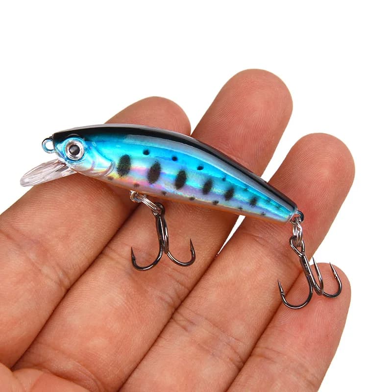 1 pz Affondamento wobbler Occhi 3D Richiamo di Pesca 5.5 cm 6.7g Mini Minnow Artificiale Esca Dura Crankbait Galleggiante Attrezzatura Da Pesca