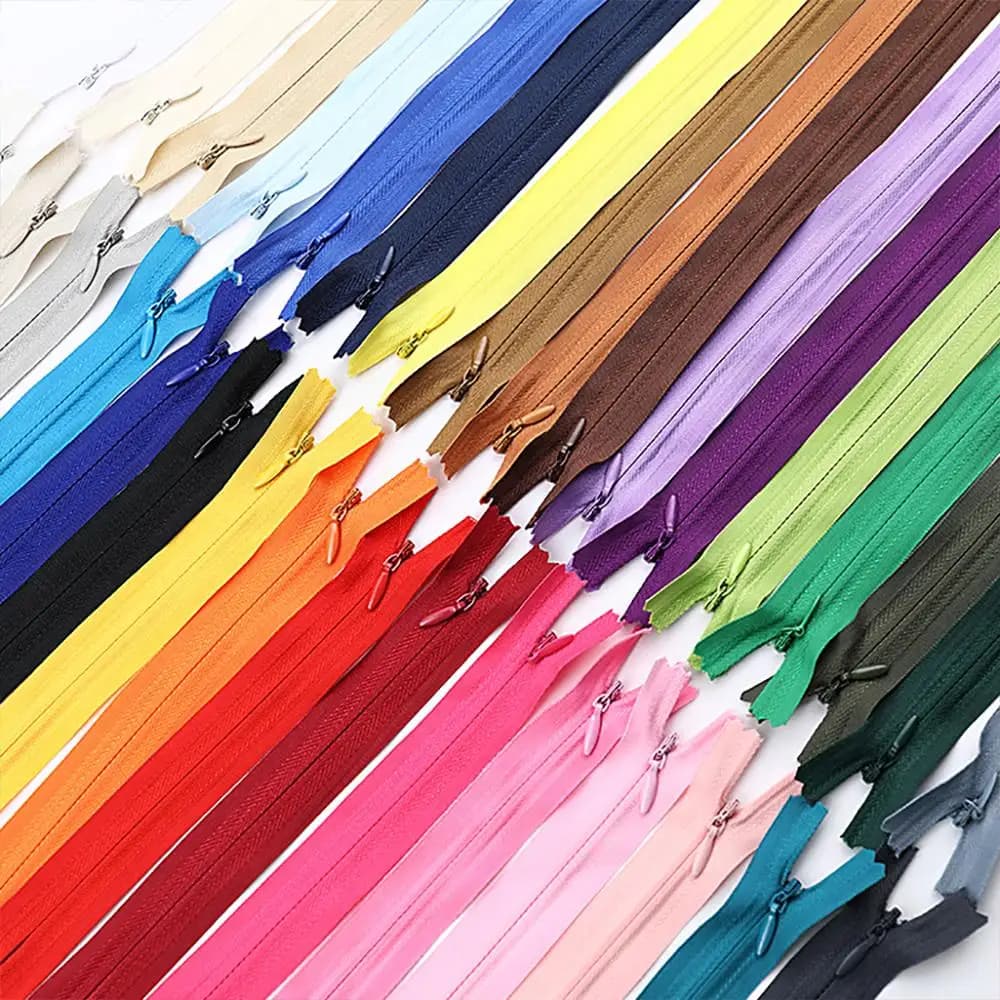 10 pezzi/confezione 28 cm 35 cm 40 cm 45 cm 50 cm 55 cm 60 cm 3 # Cerniera invisibile con bobina in nylon per accessori per cucire tessuti artigianali fai-da-te