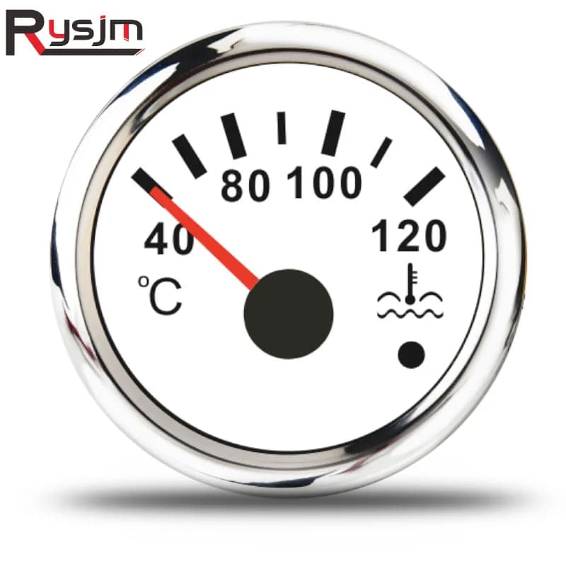 52mm 2inch Marine Boat Water Temperature Temp Gauge Meter 40-120℃ Water Temp Meter Indicator 9-32V For Car Auto Motorcycles