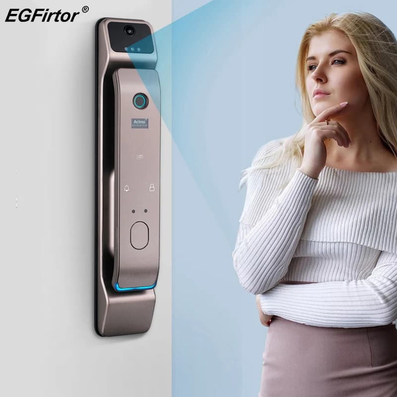 Riconoscimento facciale a infrarossi 3D blocco porta APP Wifi stampa palmare impronta digitale Password IC Card serrature elettroniche intelligenti automatiche