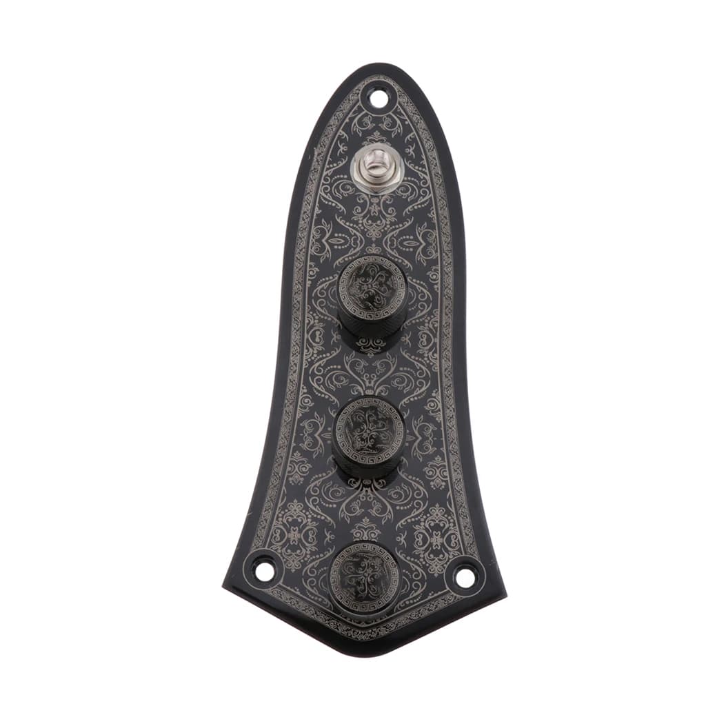 Placca di controllo dell'interruttore del circuito dei bassi di ferro Premium con strumenti a corda classici con motivo decorativo per basso Jazz