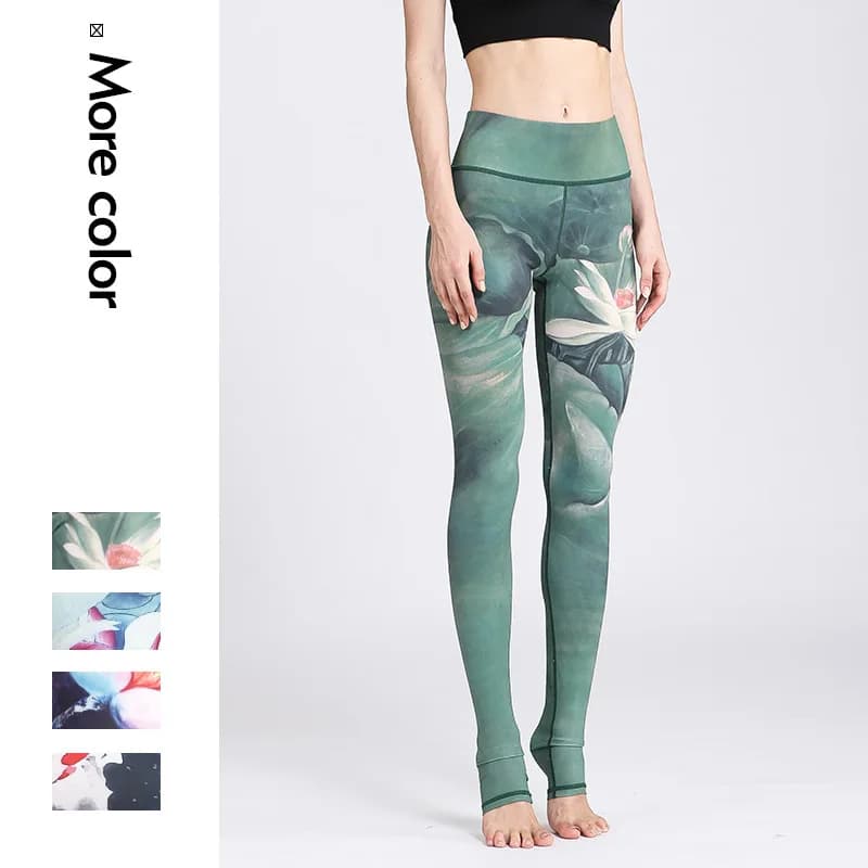 Cloud Hide Pantaloni da yoga Donna Vita alta Trainer Leggings sportivi Collant lunghi Pantaloni da corsa push up floreali Allenamento Controllo della pancia