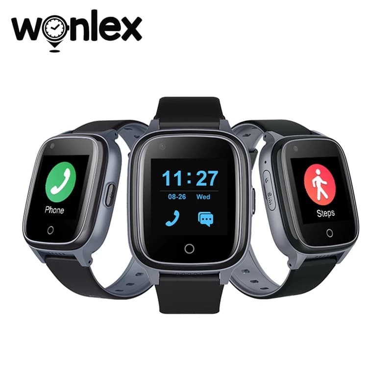 Wonlex Smart Watch Allarme caduta anziani Videochiamata 4G KT17S Localizzatore GPS anti-smarrimento della frequenza cardiaca e della pressione sanguigna