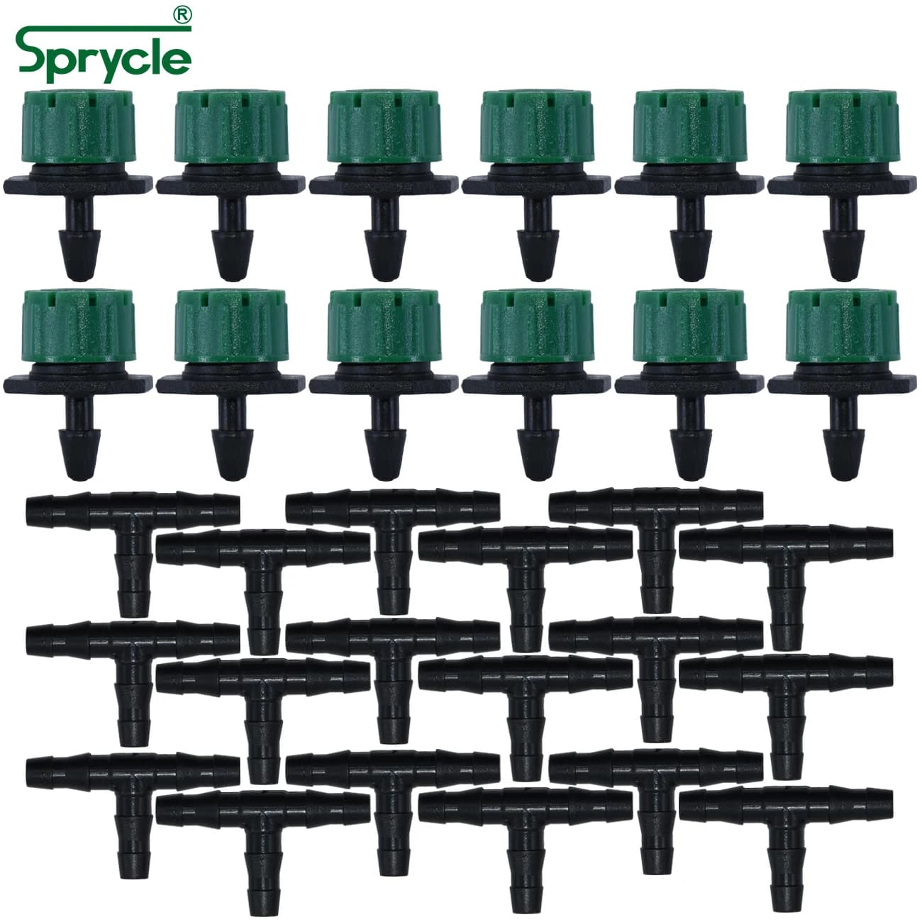 Garden Drop irrigation kit SPRYCLE Adjustable 50-piece drier for 4/7mm irrigation with 50-piece t connector
