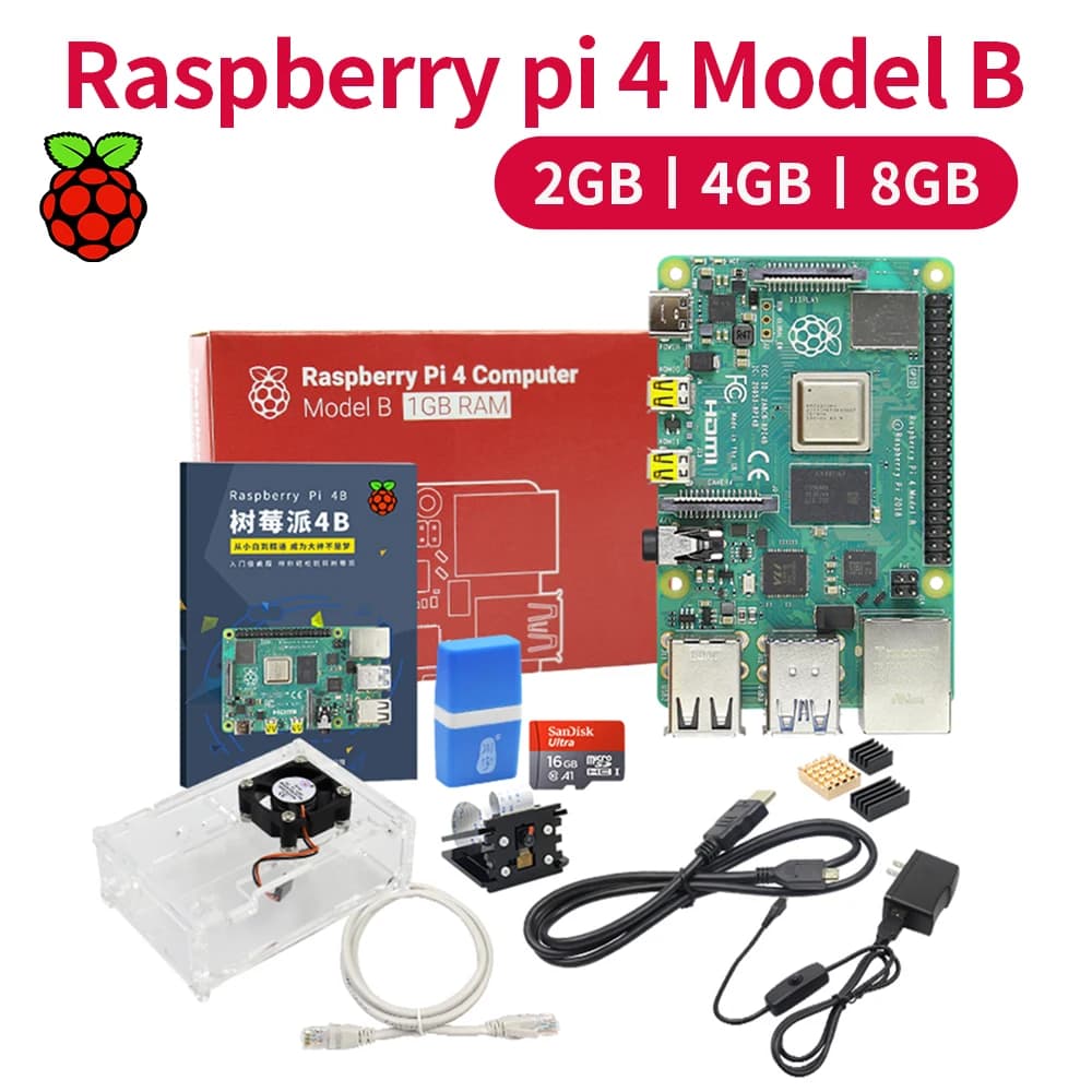 Latest Raspberry Pi 4 Model B 8 GB of Raspberry RAM Pi 4 1.2 version BCM2711 Quad core Cortex-A72 ARM v8 1.5 GHz
