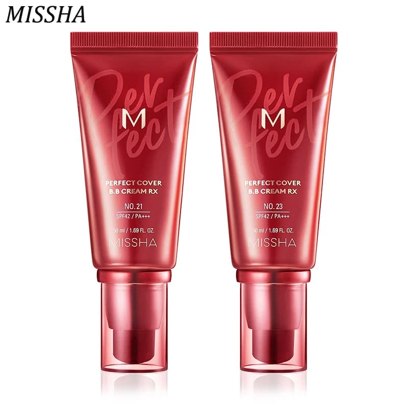 NUOVO MISSHA M Perfect Cover BB Cream RX SPF42 PA+++ 50ml Idratante Sbiancante Isolamento CC Fondotinta correttore nudo
