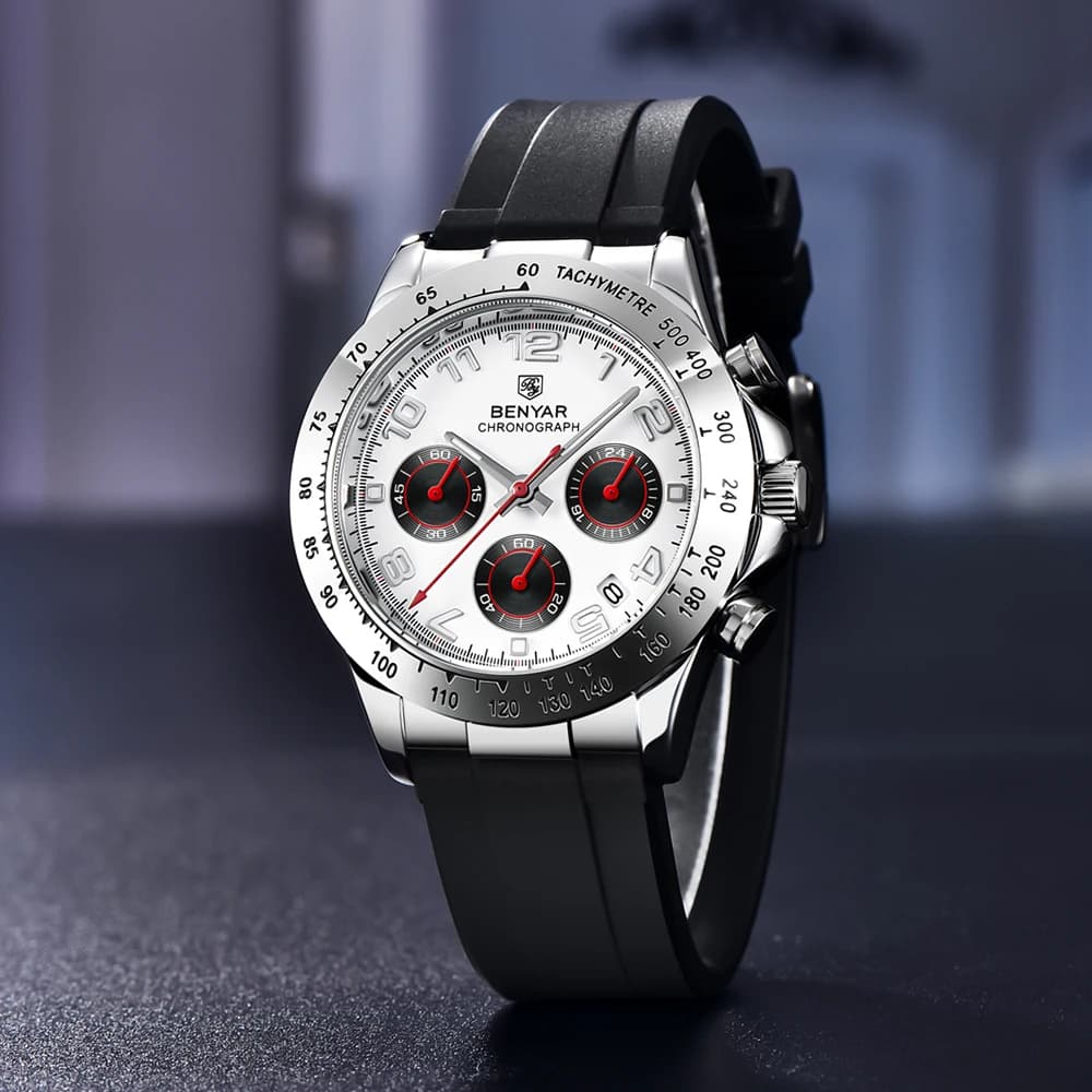 BENYAR Orologio sportivo da uomo di moda Top Brand Cronografo in acciaio inossidabile 3bar Orologi da polso al quarzo da uomo impermeabili reloj hombre