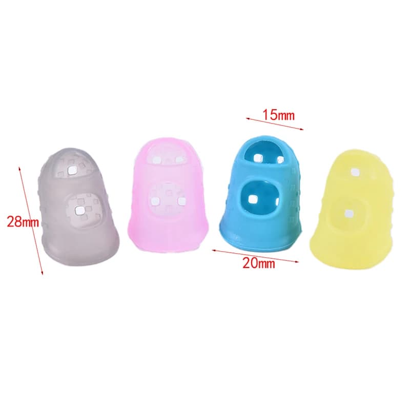 10 pezzi 4 colori chitarra in Silicone pollice dito scelte protettore plettro punta delle dita ditale protezione delle dita prot