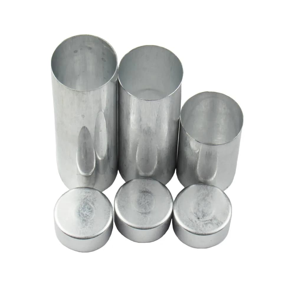 100 pz Dentale Valplast Materiale OD25mm Tubi Cartuccia di Alluminio Vuoti Con Copertura Protesi Acrilico Flessibile
