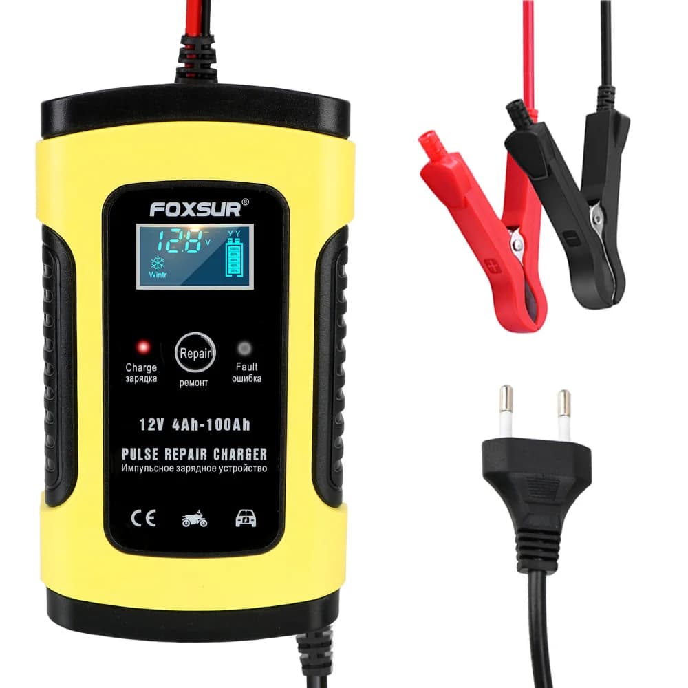 Riparazione a impulsi caricabatteria per Moto per Auto intelligente caricabatterie al piombo 12V 6A per Display LCD digitale al piombo per Auto Moto