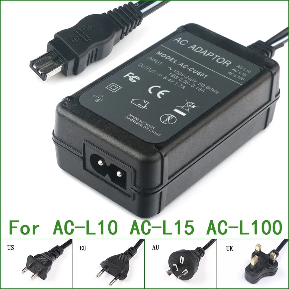 AC Adapter Charger For Sony HDR-HC1 HDR-SR1 DSR-PDX10P DSR-PD100A DSR-PD150 DSR-PD170 DSR-PD198P MPK-DVF4