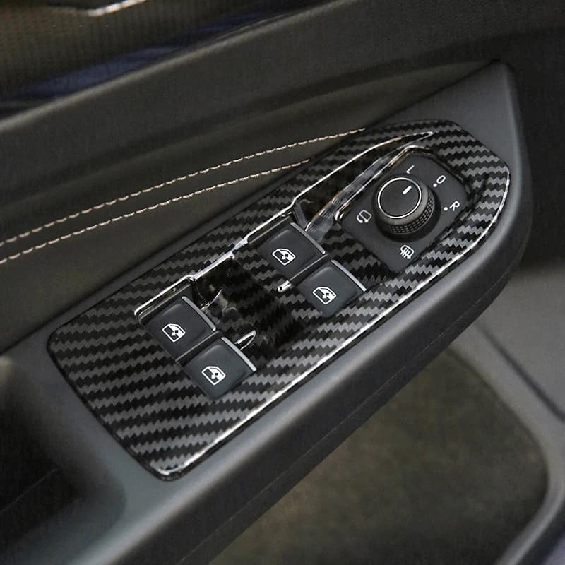 Car Window Glass Lift Button Trim Cover Door Lock Panel Wall decal for VW Golf 8 MK8 Accessories 2020 2021 2022 2023