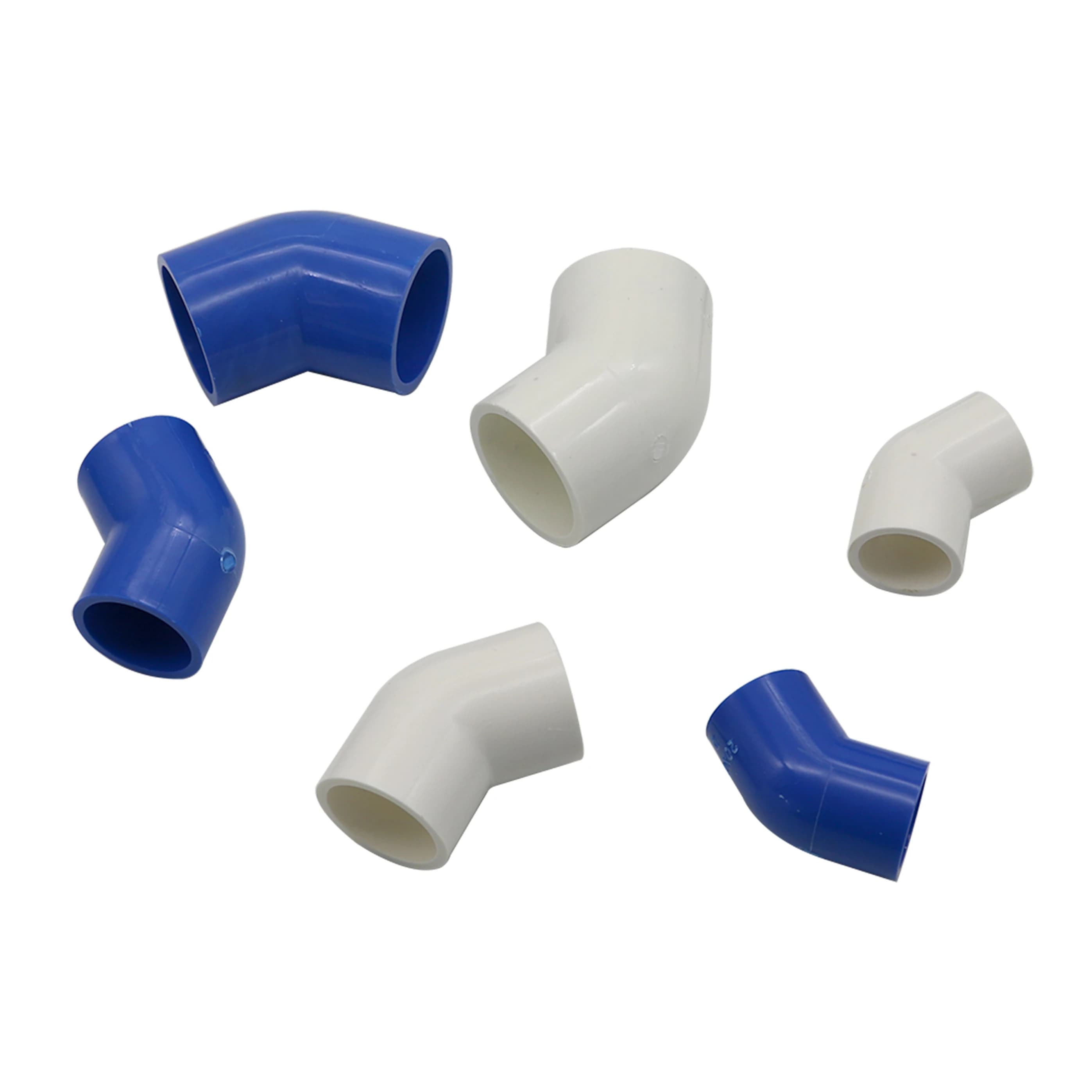 20mm 25mm 32mm gomito connettori in PVC irrigazione da giardino accessori per il collegamento del tubo dell'acqua connettori in plastica con giunto a 45 gradi