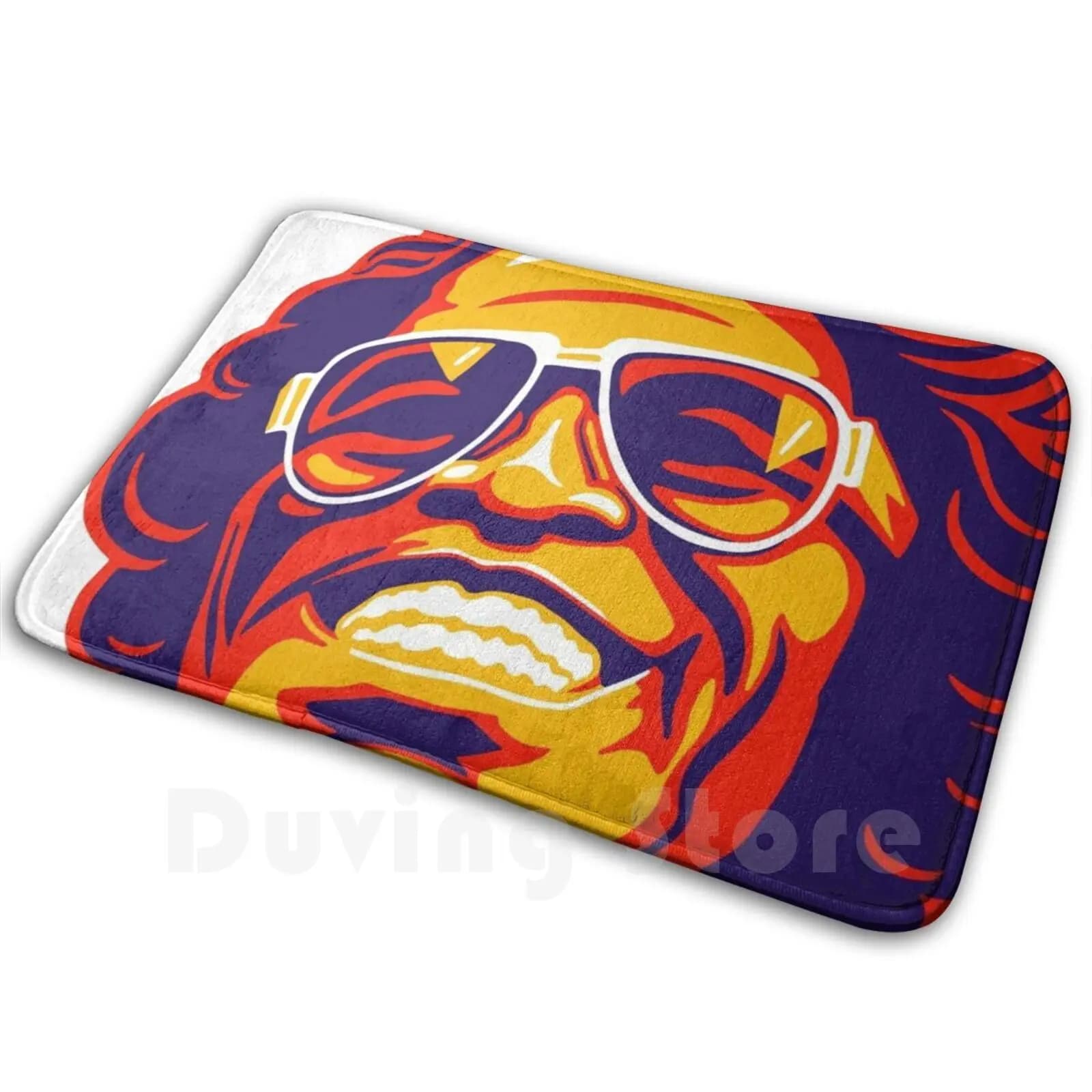 James Mat Tappeto Tappetini antiscivolo Tappetini Camera da letto Ritratto Vector Rock Soul Marrone Musica Fanart Grafica Minimalista Funk Usa