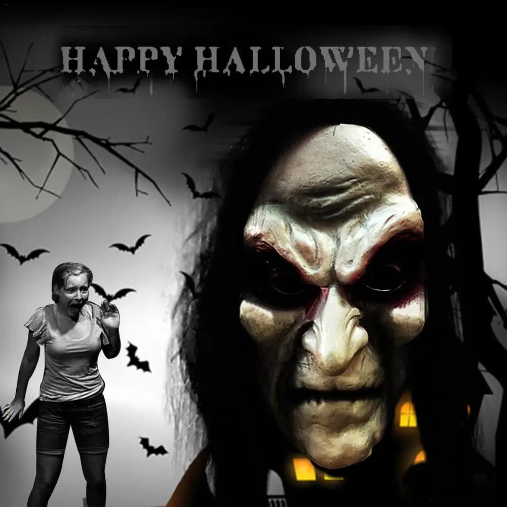 3D PVC Halloween mask Zombie Ghost Festival Horror Masquerade without LED mask scary mascara Halloween instruments