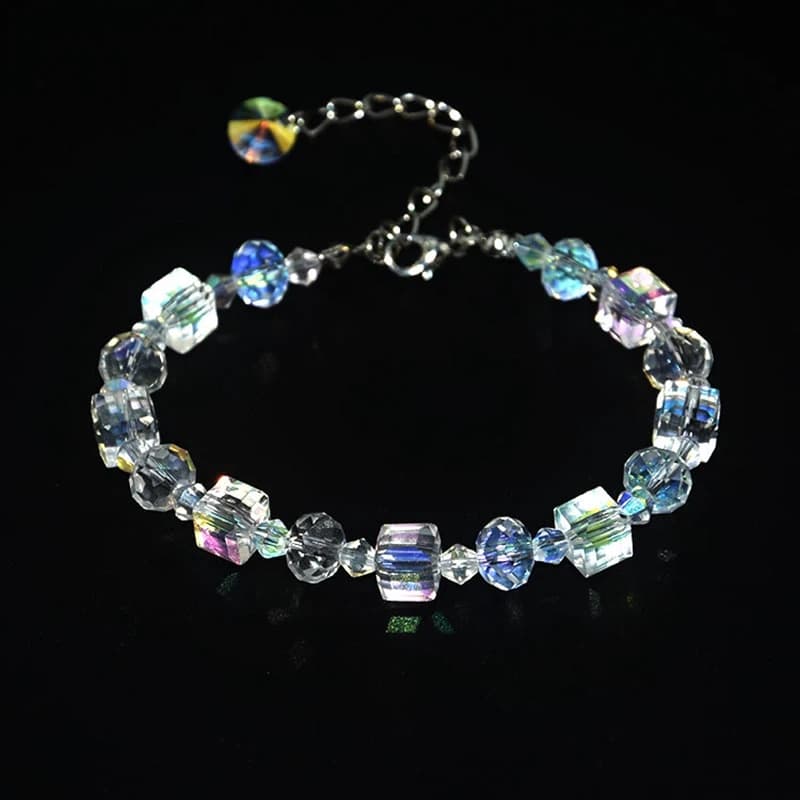Ins braccialetto Flash semplice con perline bracciale quadrato/cristallo squisito lusso moda fidanzate newbracciale stile fresco femminile