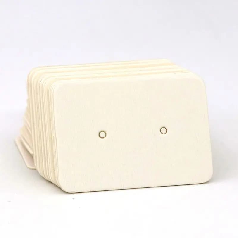 100 pz 2.5*3.5cm rettangolo nero bianco bianco carta Kraft porta gioielli orecchino carte etichette etichette accessori fai da te all'ingrosso