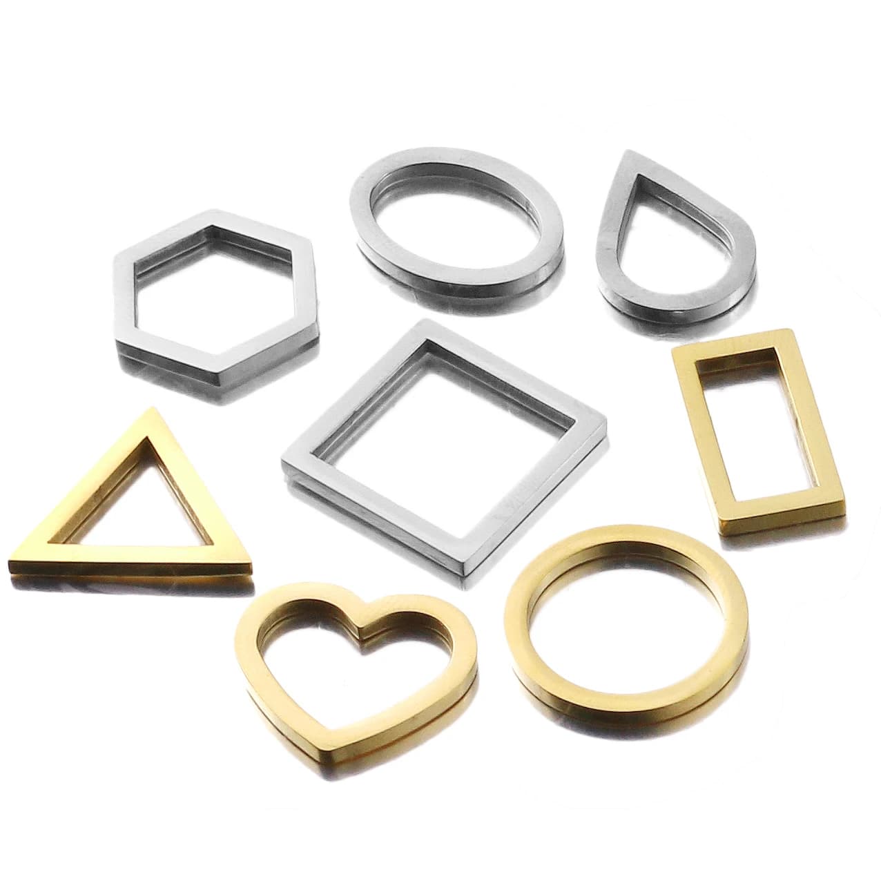 5 pcs/Lot Stainless Steel Geometric Ring for FAI Earwire Earrings Earwire Earwire Earrings Pendants Creation of Jewelry Wholesale Accessories