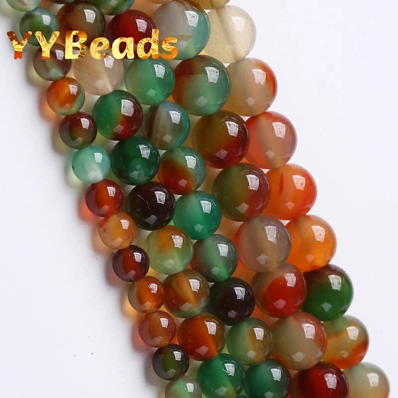 Branelli rotondi verdi naturali all'ingrosso delle agate del pavone per la fabbricazione di gioielli braccialetti di fascini 15 "Strand 4mm 6mm 8mm 10mm 12mm