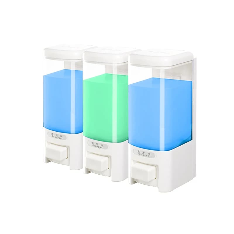 SVAVO Liquid Soap Dispenser Wall Mounted 3*500ml Hand Soap Pump Bathroom Accessories for Home Hotel Shower Shampoo Body Wash