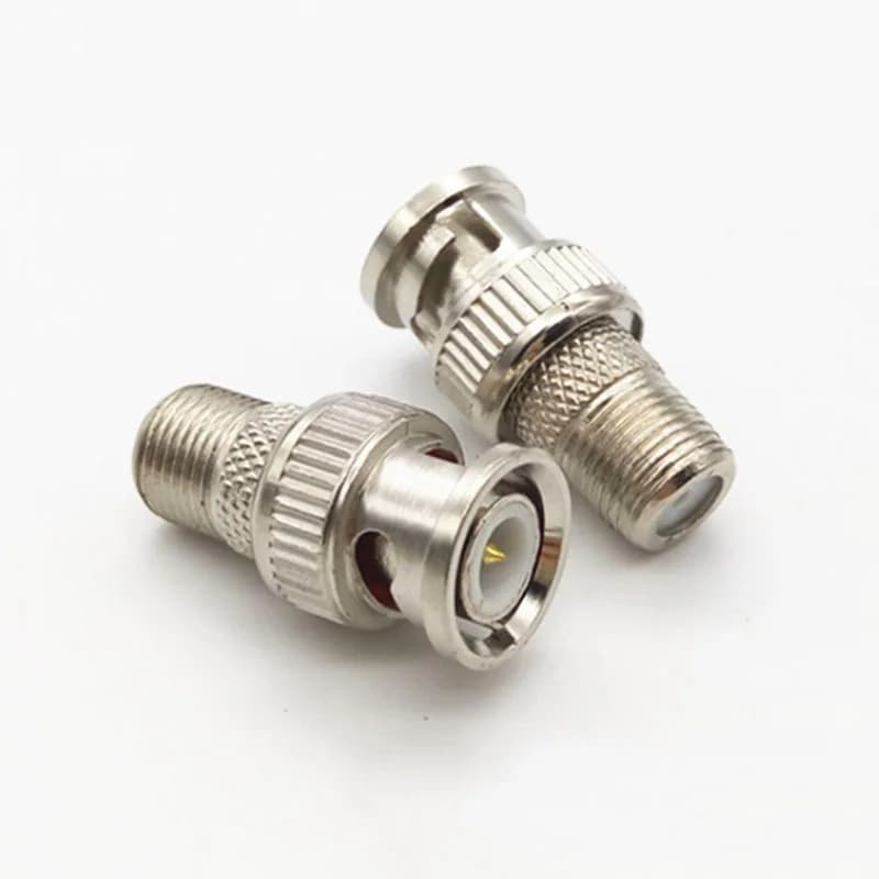 5 pcs BNC Male Plug F Female Jack Coaxial Connector Adapter for CCTV Camera Transport Drop Support Monitor Silver