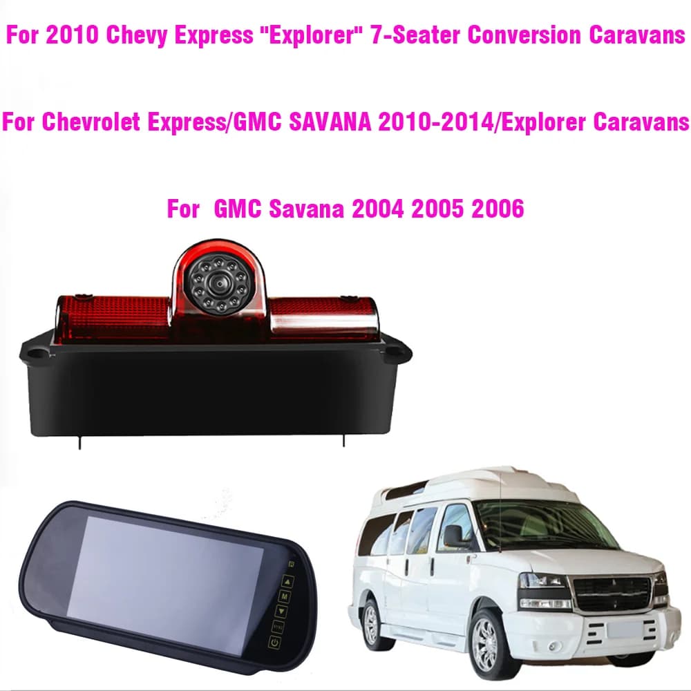 HD Auto Rear View Light Camera Brake For Chevrolet Express/GMC SAVANA 2005-2018/Explorer Vans/Chevy Express
