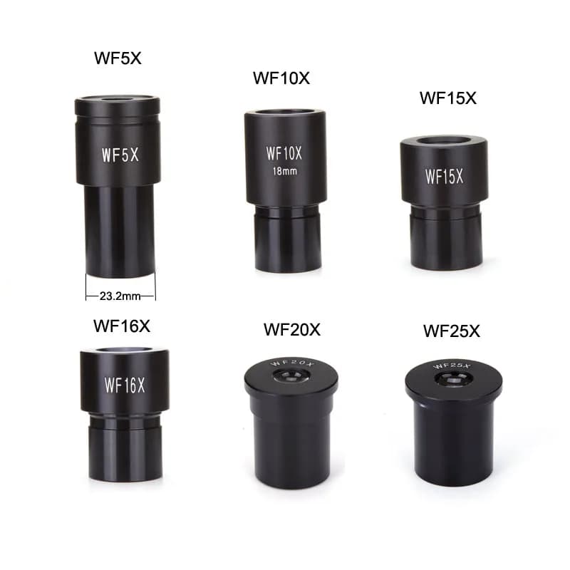 Oculare per microscopio biologico WF5X WF10X WF15X WF16X WF20X WF25X accessori per lenti per microscopio obiettivo grandangolare monoculare