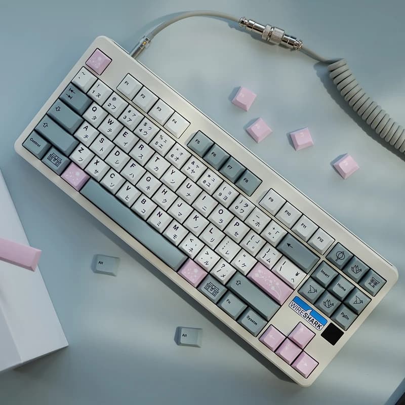 GMK Fuji Clone 155 Keycaps PBT Dye Subbed Cherry Profile Japanese Keycap For MX Switch Mechanical Keyboard GH60 GK61 GK64