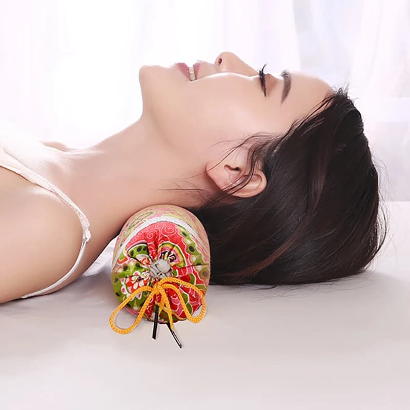 Mugwort Non-defrmation Cervical Pillow 780gMoxa Stem Physiotherapy Traction Health Care Neck Waist Massage Washable Shell Fabric