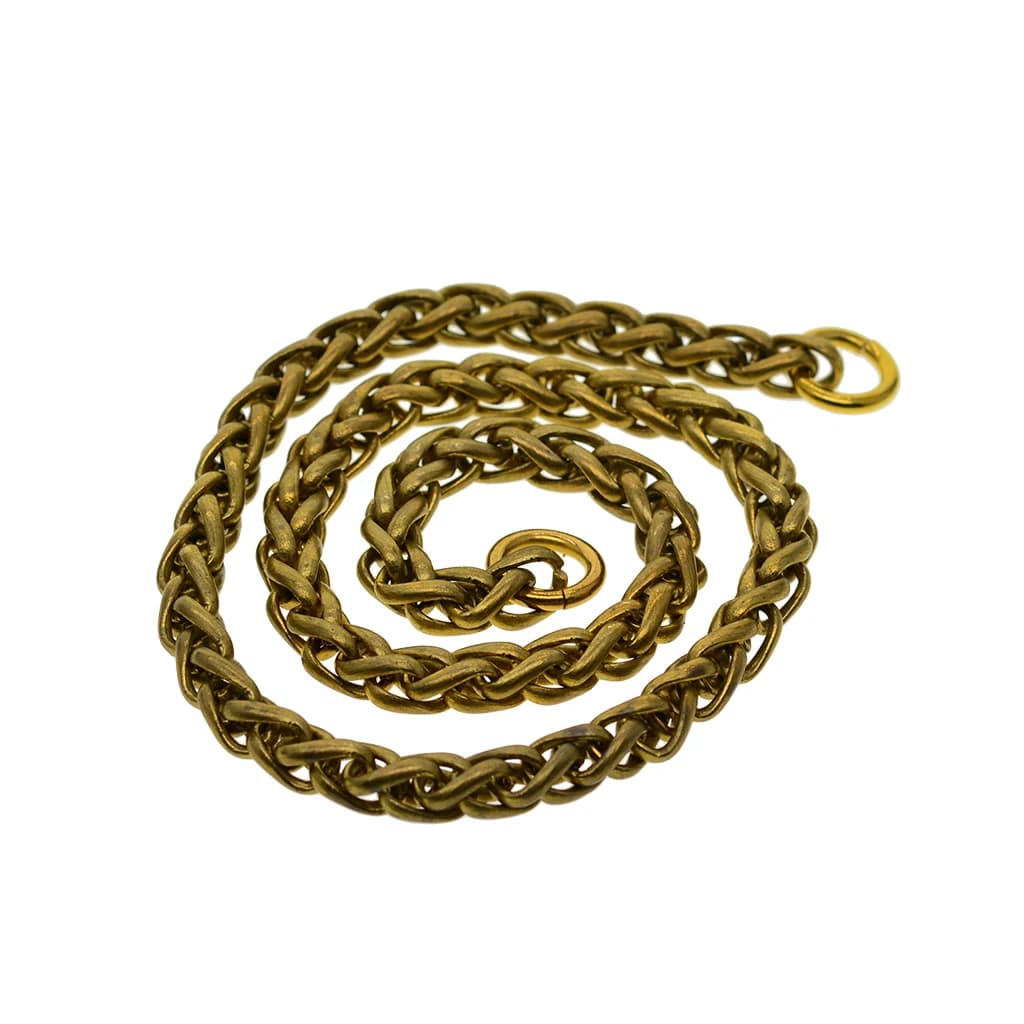 vichingo Punk biker Fine ottone massiccio 6 mm di spessore Itlay Basket catena serpente collana portafoglio jean FOB portachiavi catena fai da te