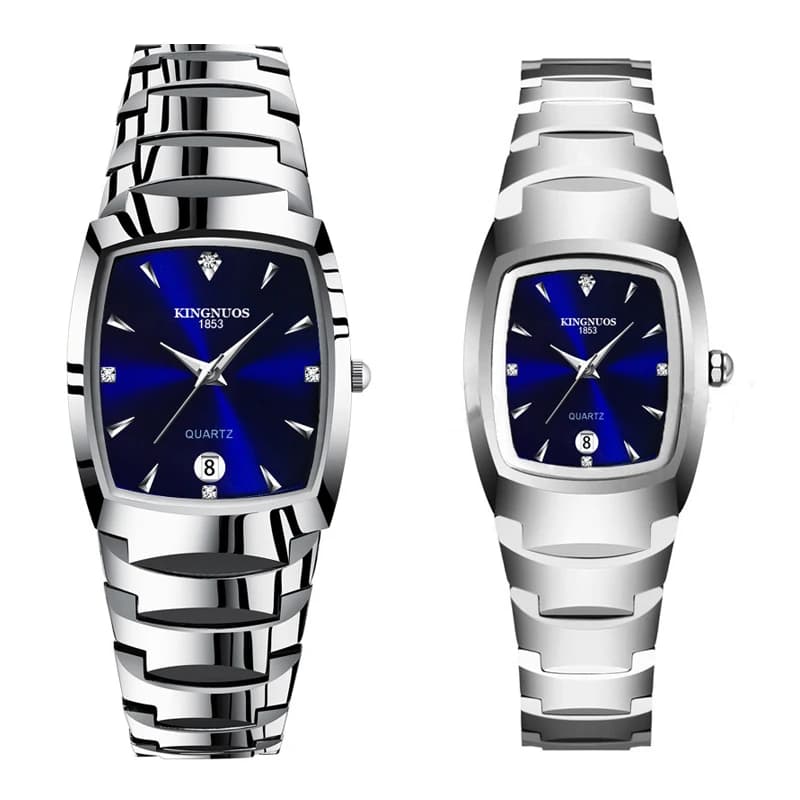 Orologi da coppia per amanti Orologio da polso al quarzo Uomo Moda Business Orologio da uomo per donna Orologi Orologio da donna in acciaio al tungsteno xfcs