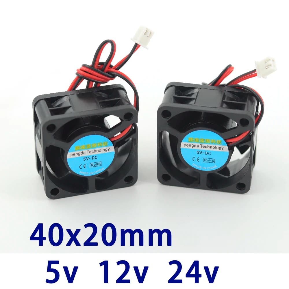 Ventola parte stampante 3d 4020 2pin 40mm 40x40x20mm 4cm scheda grafica DC 5V 12V 24V 2P