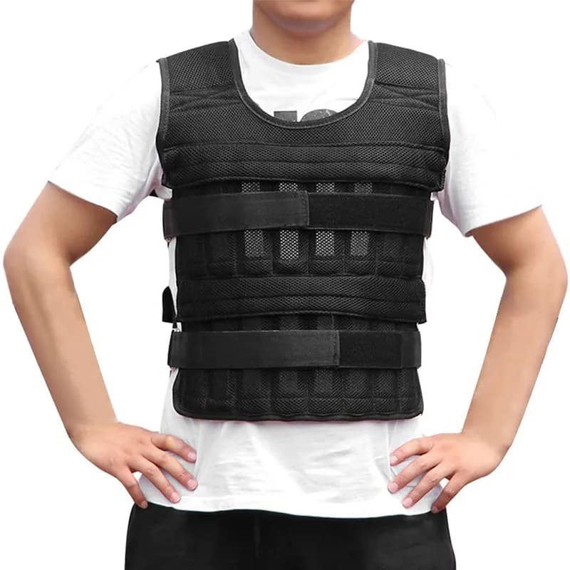 Load weight vest 15 kg 30 kg Adjustable weight jacket Breathable shockproof with multiple pockets for the ride Weightlift