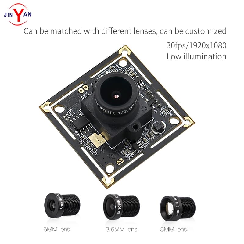 Modulo Fotocamera HD 2 Megapixel H.264 1920*1080, IMX290, 0.001Lux Starlight, Bassa Illuminazione, Webcam USB2.0, MJPEG YUY2 PCBA