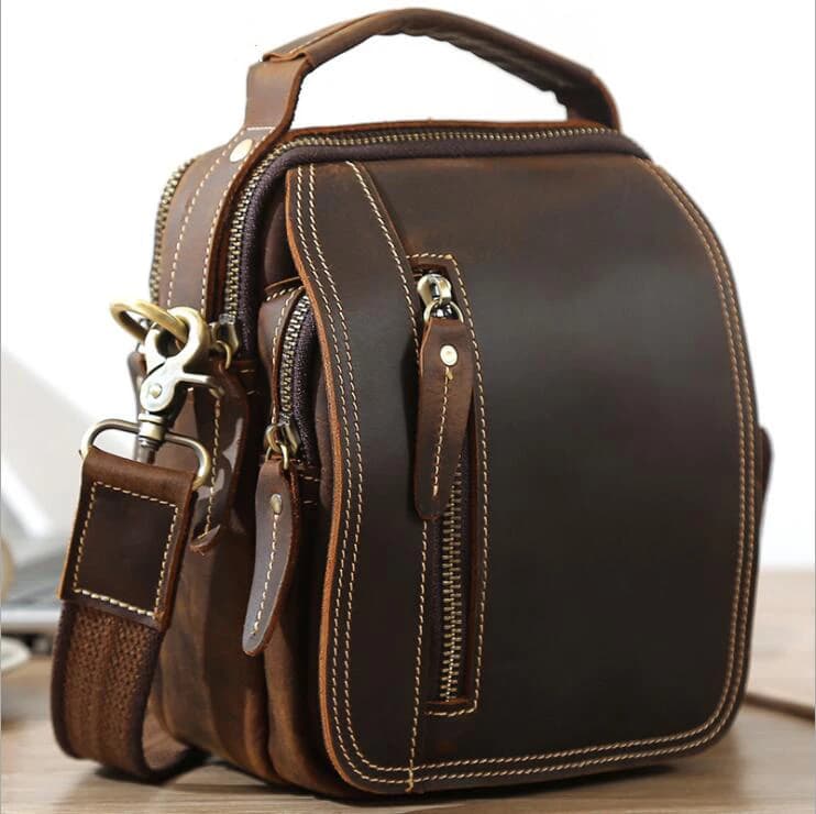 Mini borsa a tracolla da uomo MAHEU Super Quality custodia in vera pelle per telefono su cintura borsa a tracolla piccola con manico borsa da esterno