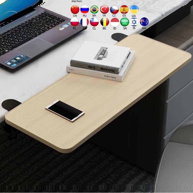DL-WM-20 supporto per supporto per poggiapolsi supporto per tappetino per mouse supporto per scrivania pieghevole in legno e metallo con morsetto sinistro destro