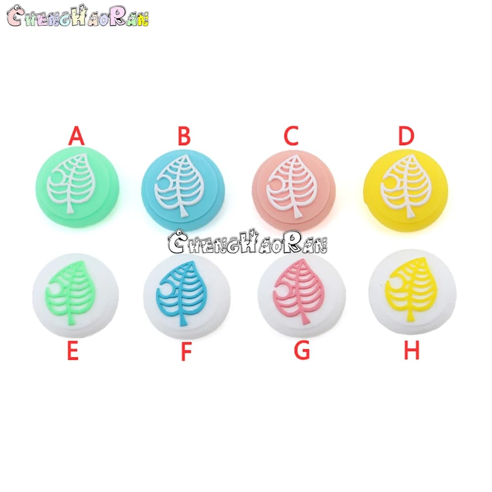 Animal Crossing Blue Leaf Thumb Stick Grip Cap Joystick Cover per Nintend Switch Lite Joy-Con Controller Gamepad Thumbstick Case