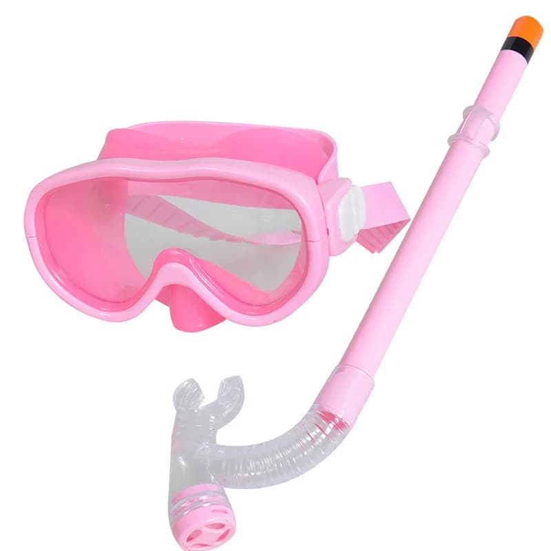 Boys and Girls Kids Swimming Glasses Submersible Glasses Set Suction Tube Sub Glasses For Snorkeling Semi-Dry with Snorkel