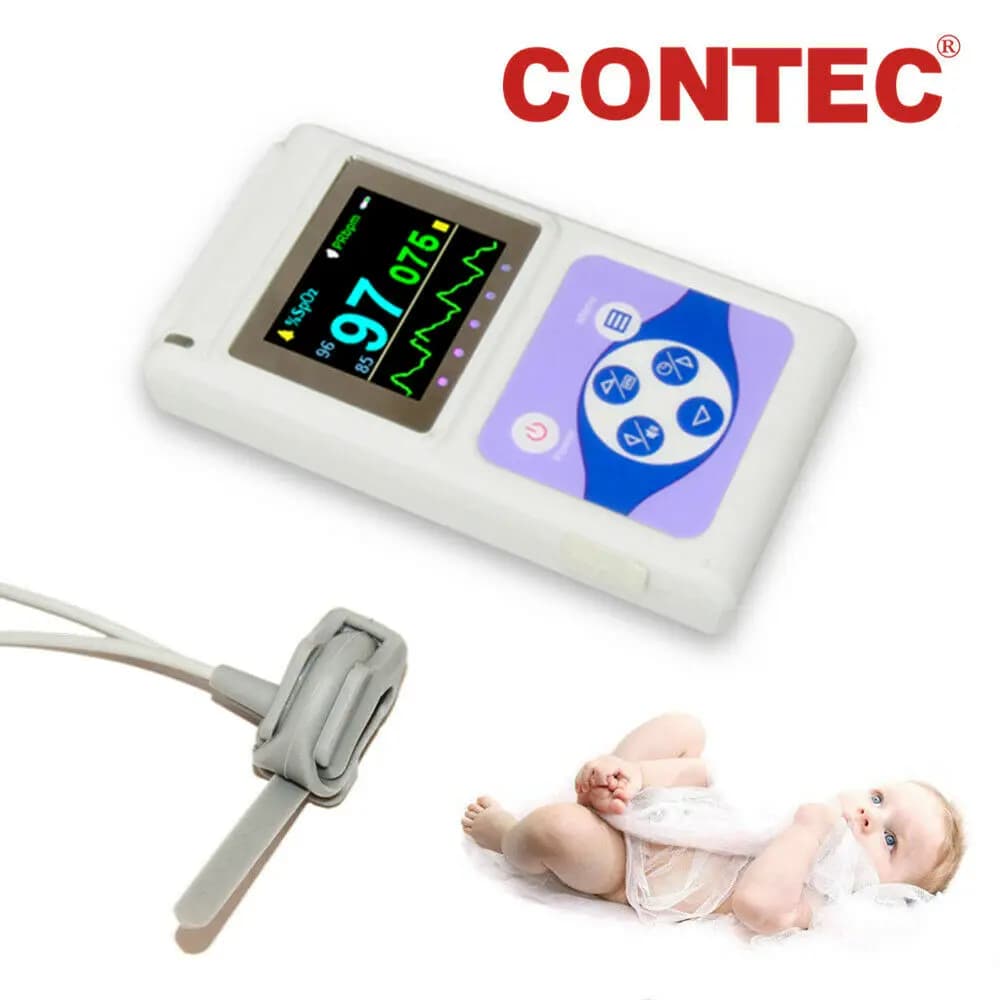CONTEC CMS60D newborn baby pulsoxmeter SPO2 PR cardiofrequencymeter, USB PC software