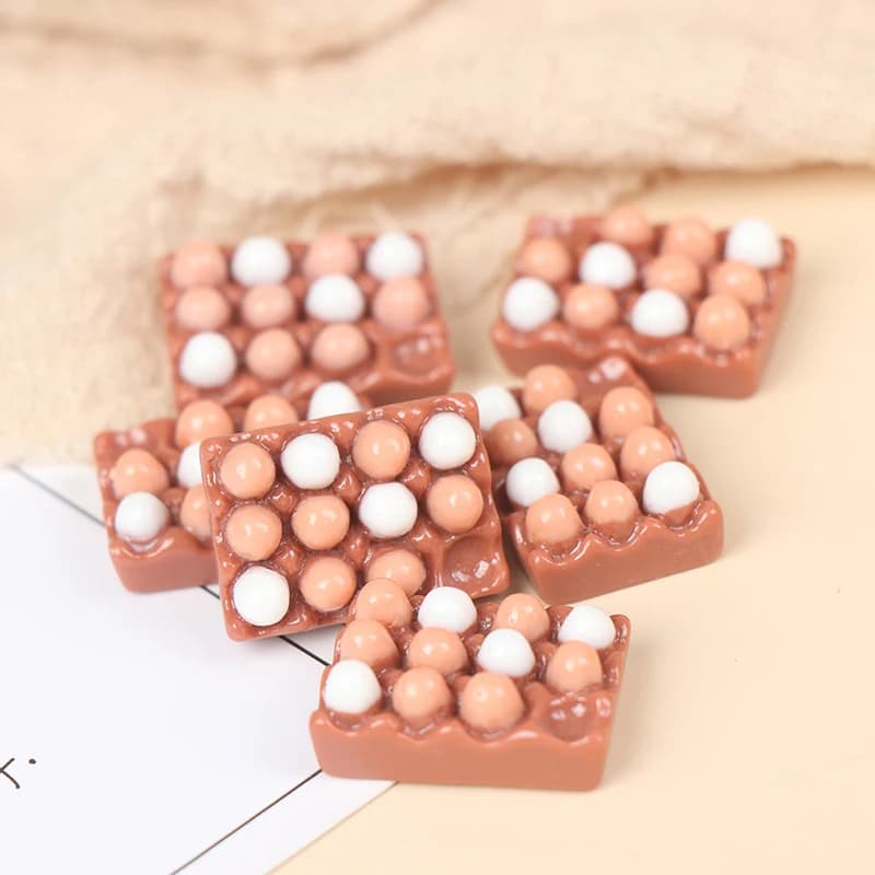6 pezzi 1:12 casa delle bambole in miniatura uova cucina modello alimentare per casa delle bambole accessori per la decorazione della cucina bambini finta giocattoli