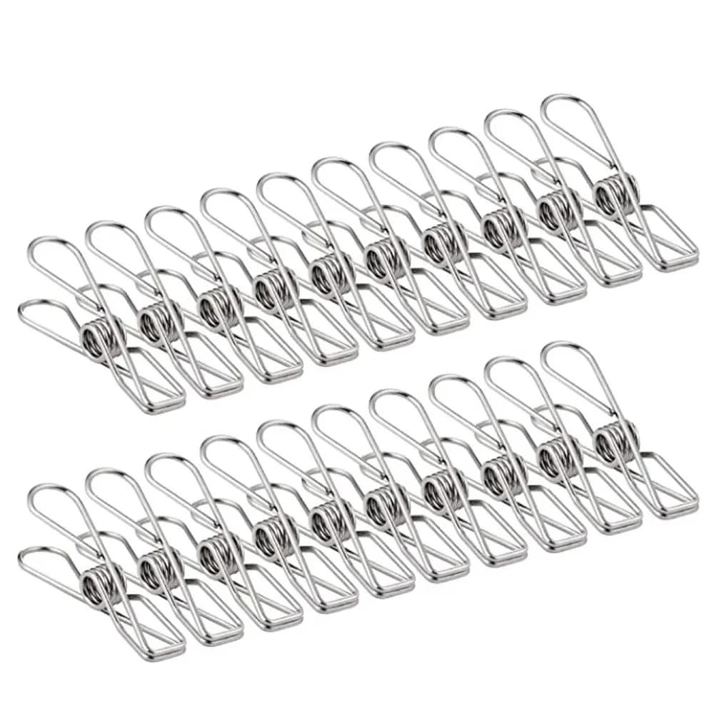 100 pcs stainless steel springs towels socks clothing clamp bed clothes hangers clip laundry cloth pins