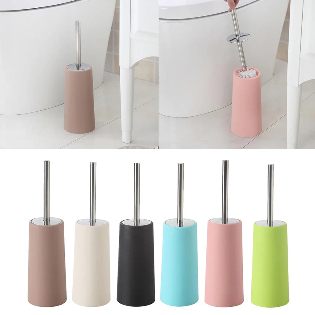 Set di spazzole e supporti per wc pulizia spazzola per lavabo moderna con manico lungo e coperchio