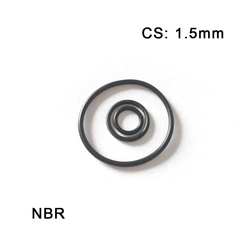 Rubber O-ring NBR CS 1.5 mm Nitrile rubber washers butadiene outer diameter 4.5 mm ~ 90-105 mm Elastic gasket Oil-resistant water seal